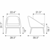 Carter Accent Chair in Gray