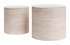 Carzo Coffee Table Set 2-Piece in Stone Beige
