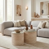 Carzo Coffee Table Set 2-Piece in Stone Beige