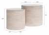 Carzo Coffee Table Set 2-Piece in Stone Beige