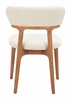 Cedar Dining Chair Set of 2 in White & Walnut