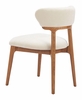 Cedar Dining Chair Set of 2 in White & Walnut