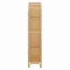 Celeste 67 Inch Tall Arched Natural Rattan Bookshelf