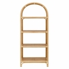 Celeste 67 Inch Tall Arched Natural Rattan Bookshelf