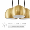 Chalice 3-Light Metal Pendant in Satin Brass