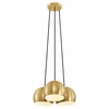 Chalice 3-Light Metal Pendant in Satin Brass