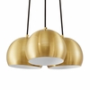 Chalice 3-Light Metal Pendant in Satin Brass