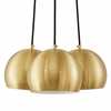 Chalice 3-Light Metal Pendant in Satin Brass