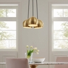 Chalice 3-Light Metal Pendant in Satin Brass