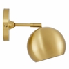 Chalice 4" Swing-Arm Metal Wall Sconce in Satin Brass