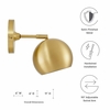 Chalice 4" Swing-Arm Metal Wall Sconce in Satin Brass