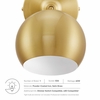 Chalice 4" Swing-Arm Metal Wall Sconce in Satin Brass