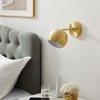 Chalice 4" Swing-Arm Metal Wall Sconce in Satin Brass
