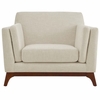 Chance Upholstered Fabric Armchair in Beige