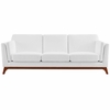 Chance Upholstered Fabric Sofa in White