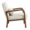 Charlie Boucle Upholstered Armchair in Ivory