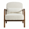 Charlie Boucle Upholstered Armchair in Ivory