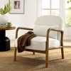Charlie Boucle Upholstered Armchair in Ivory