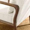 Charlie Boucle Upholstered Armchair in Ivory