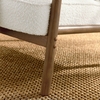 Charlie Boucle Upholstered Armchair in Ivory