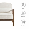 Charlie Boucle Upholstered Armchair in Ivory