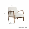 Charlie Boucle Upholstered Armchair in Ivory