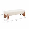 Charm Bench in Ivory