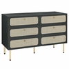 Chaucer 6-Drawer Compact Dresser in Black