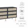 Chaucer 6-Drawer Compact Dresser in Black