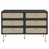 Chaucer 6-Drawer Compact Dresser in Black