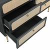 Chaucer 6-Drawer Compact Dresser in Black