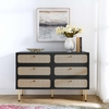 Chaucer 6-Drawer Compact Dresser in Black