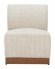 Christy Armless Chair in Beige
