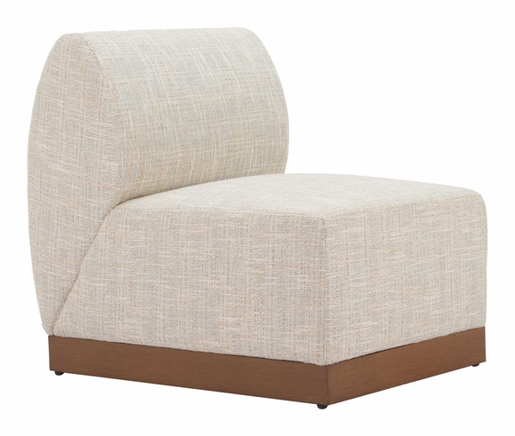 Christy Armless Chair in Beige