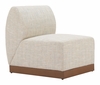 Christy Armless Chair in Beige