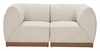 Christy Corner Chair in Beige