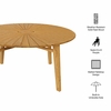 Cielo 59" Sunburst Outdoor Patio Teak Dining Table in Natural