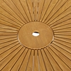 Cielo 59" Sunburst Outdoor Patio Teak Dining Table in Natural