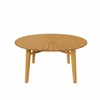 Cielo 59" Sunburst Outdoor Patio Teak Dining Table in Natural