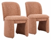 Citrine Dining Chair Set of 2 in Biscuit Brown