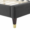 Clara Performance Velvet Queen Platform Bed-MOD-6593