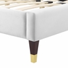Clara Performance Velvet Queen Platform Bed-MOD-6593