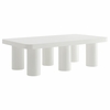 Cleo 54" Rectangular Coffee Table in White