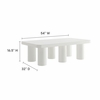 Cleo 54" Rectangular Coffee Table in White