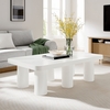 Cleo 54" Rectangular Coffee Table in White