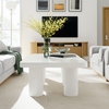 Cleo 54" Rectangular Coffee Table in White