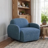 Cleo Swivel Chair in Blue
