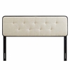 Collins Tufted King Fabric and Wood Headboard