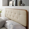 Collins Tufted Twin Fabric and Wood Headboard