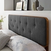 Collins Tufted Twin Fabric and Wood Headboard